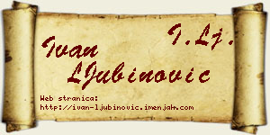 Ivan LJubinović vizit kartica